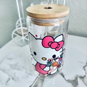 Hello Kitty Glass Cup 16oz